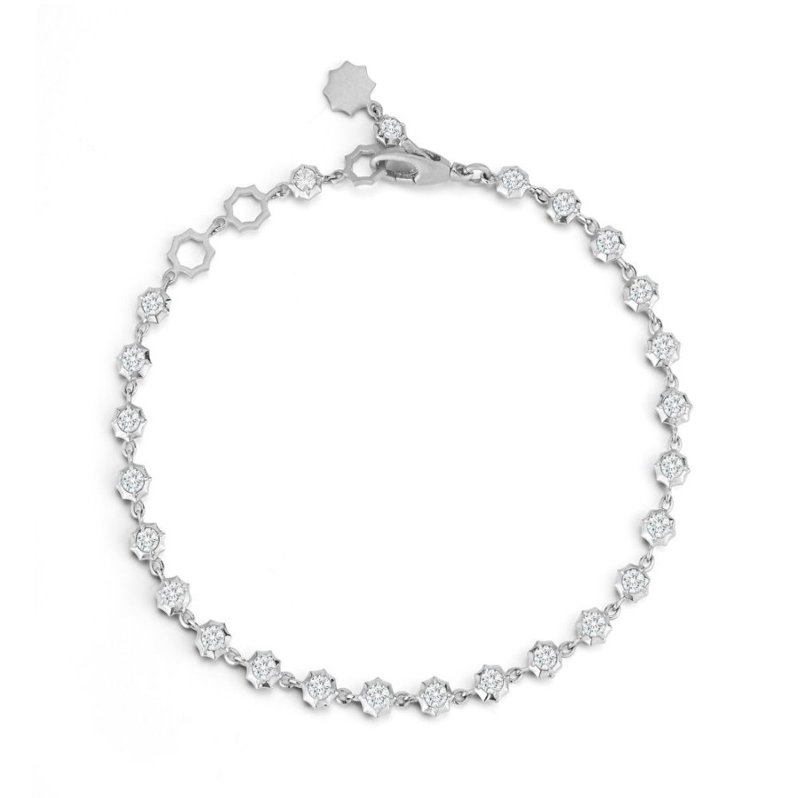 Bracelets Jade Trau | Large Sophisticate Diamond Line Bracelet