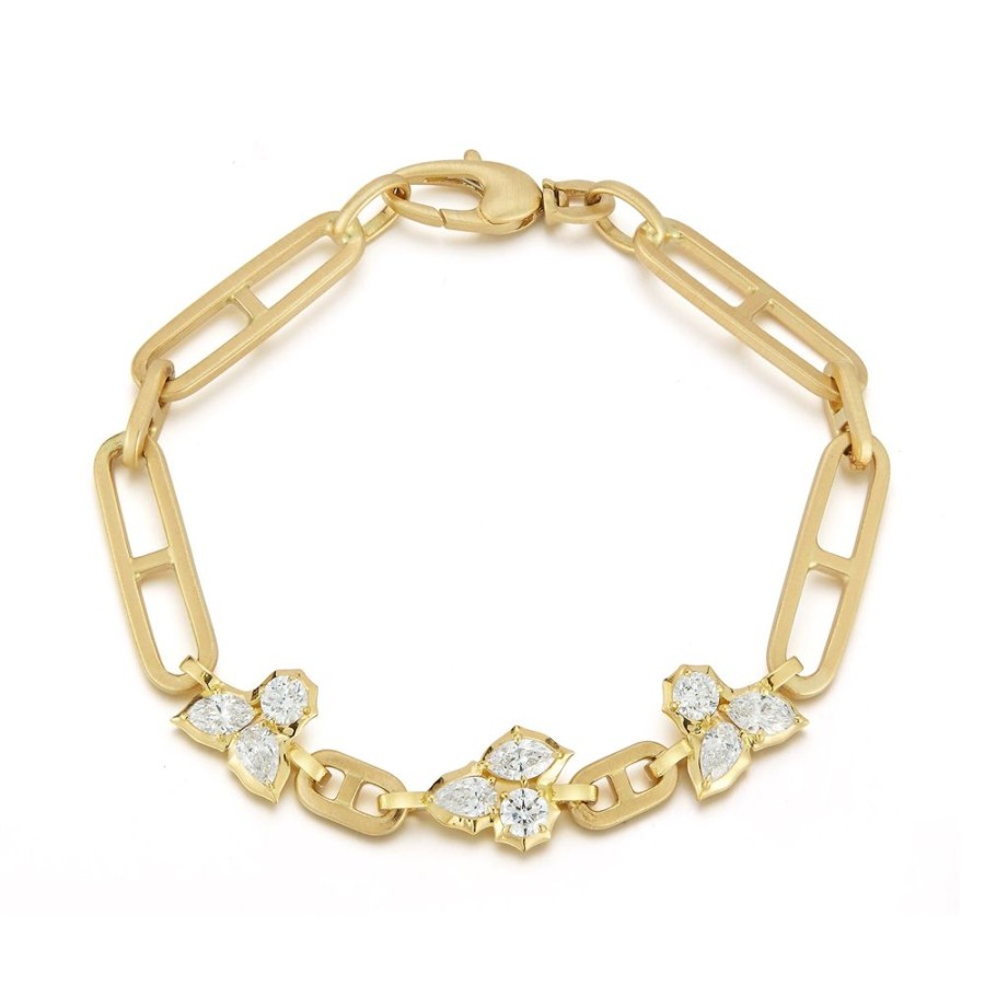 Bracelets Jade Trau | Poppy Chain Bracelet 18K-Yellow-Gold