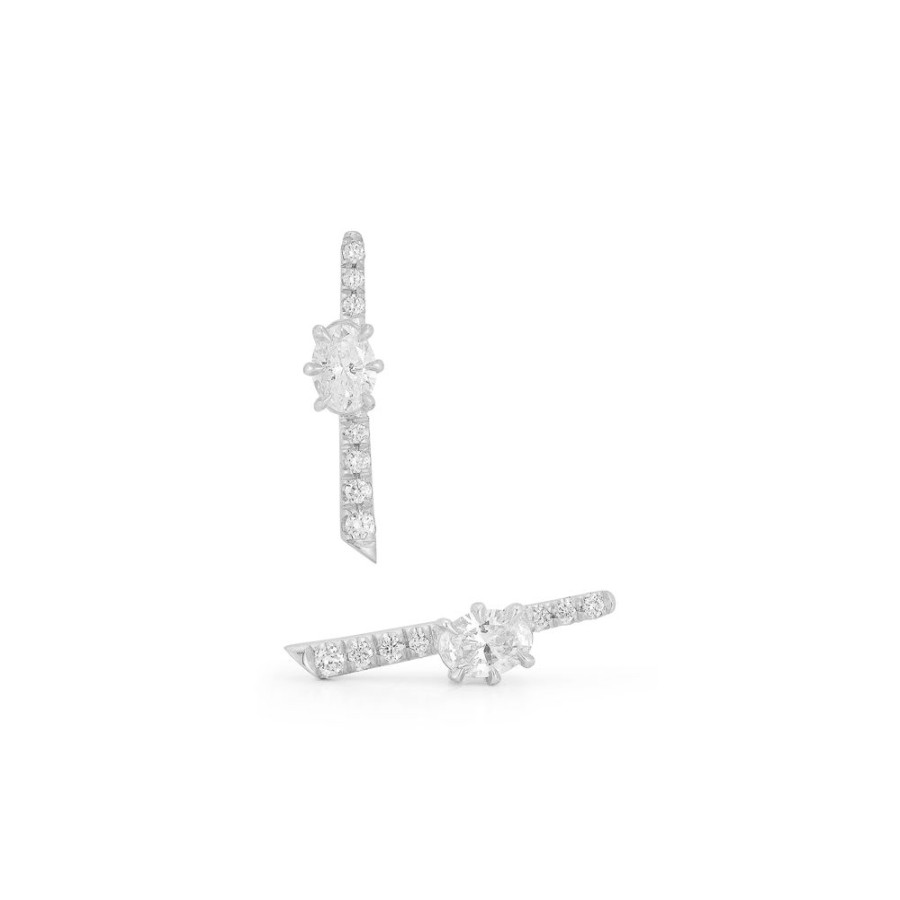 Earrings Jade Trau | Rae Diamond Pave Stud Earrings