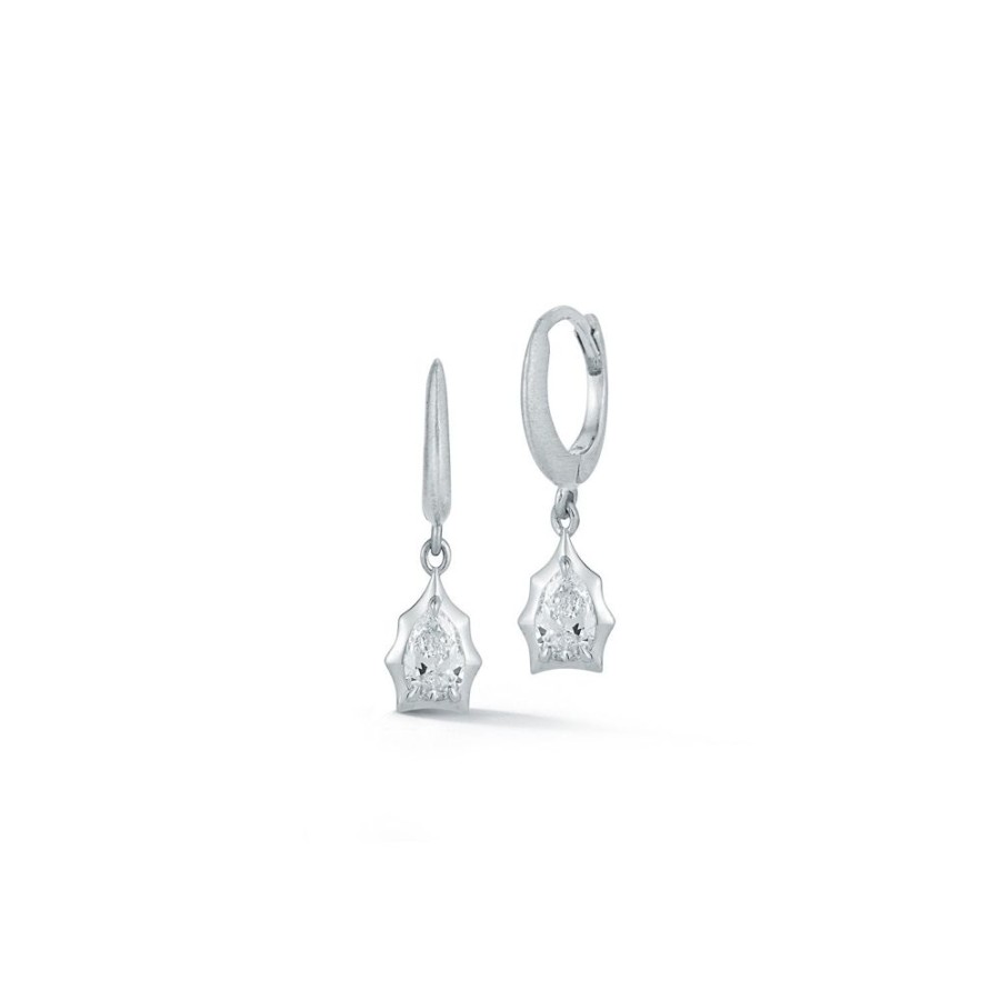 Earrings Jade Trau | Envoy Huggie Drop Earrings