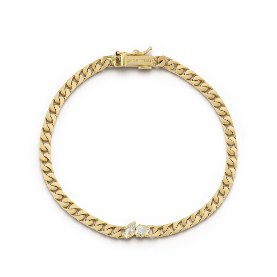 Bracelets Jade Trau | Posey Curb Chain Bracelet 18K-Yellow-Gold