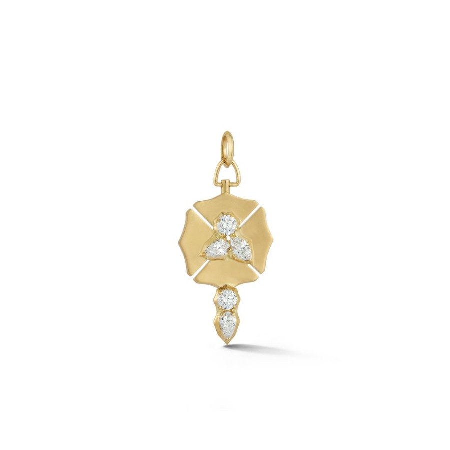 Charms Jade Trau | Poppy Key Charm 18K-Yellow-Gold