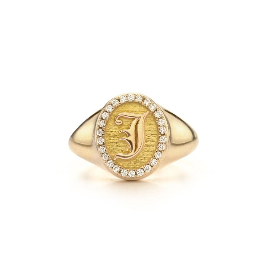 Rings Jade Trau | Letter Signet Ring