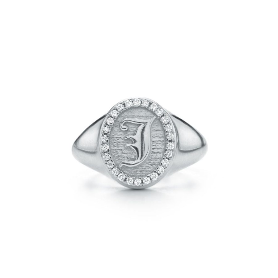 Rings Jade Trau | Letter Signet Ring