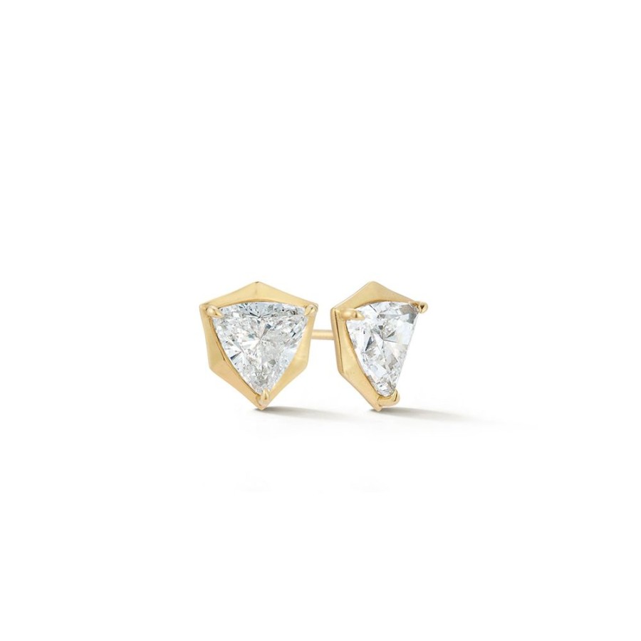 Earrings Jade Trau | Alchemy Trillion Studs