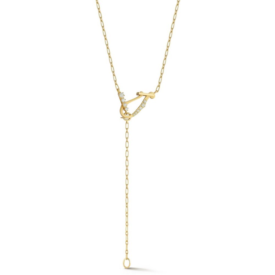 Charms Jade Trau | Lola Lariat Necklace 18K-Yellow-Gold