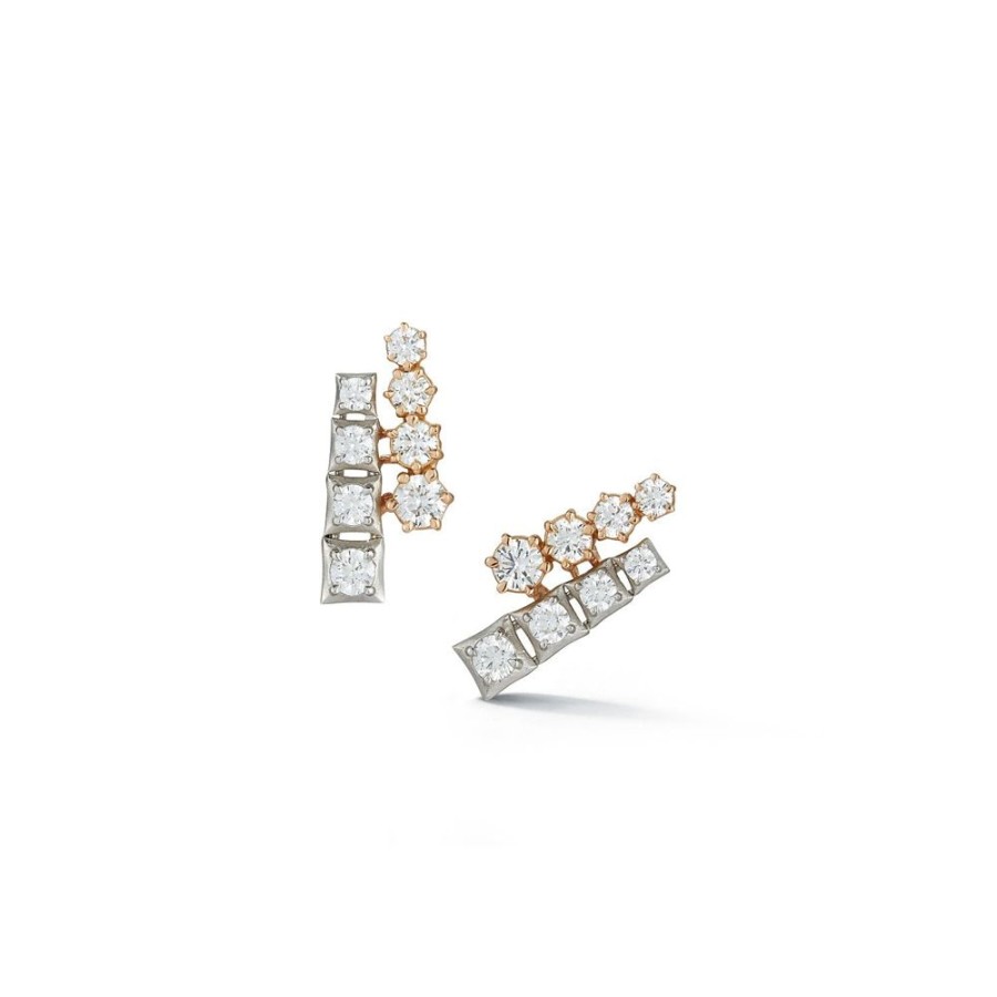 Earrings Jade Trau | Harlow Two-Tone Stud Earrings